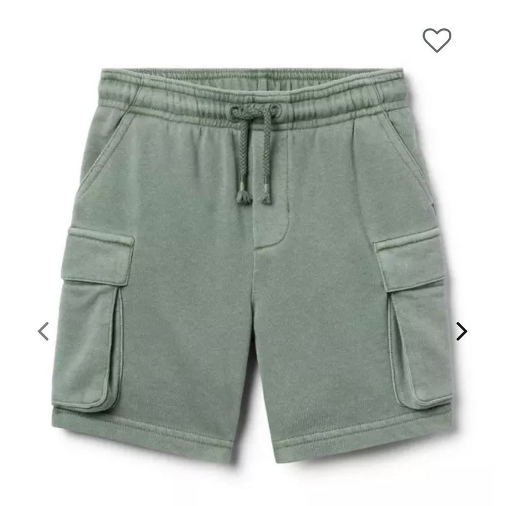 Green Cargo Shorts By Janie And Jack. French Tweet Cargo Pull On Short